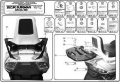 GIVI SR111M Topkofferrek Monolock Suzuki AN 250-400 Burgman (98-02)