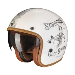 Scorpion Belfast Evo Pique Motorhelm -KTM Verkoop 2026 scorpion belfast evo pique creme noir 7090